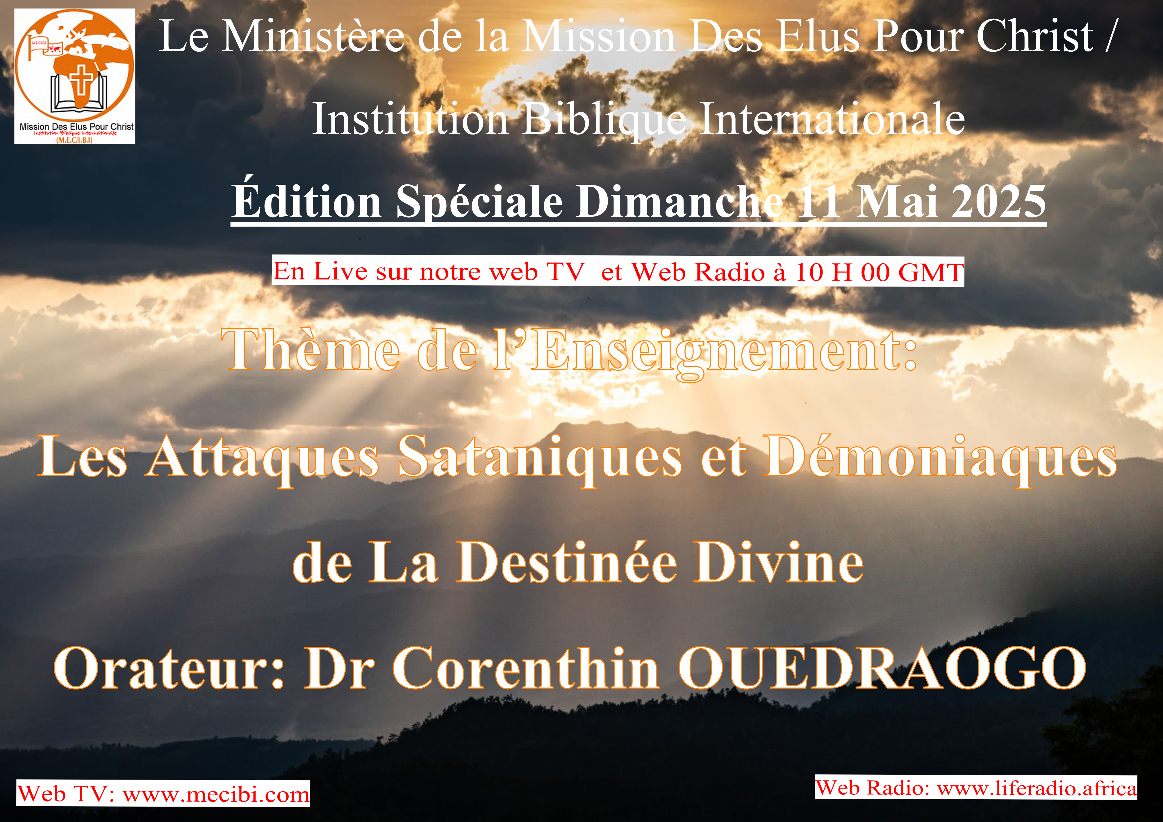 SPECIAL CULTE DIMANCHE 11 MAI 2025 MISSION DES ELUS POUR CHRIST